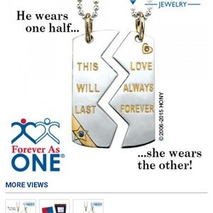 Military Dog-Tag Diamond and Sapphire Necklace.